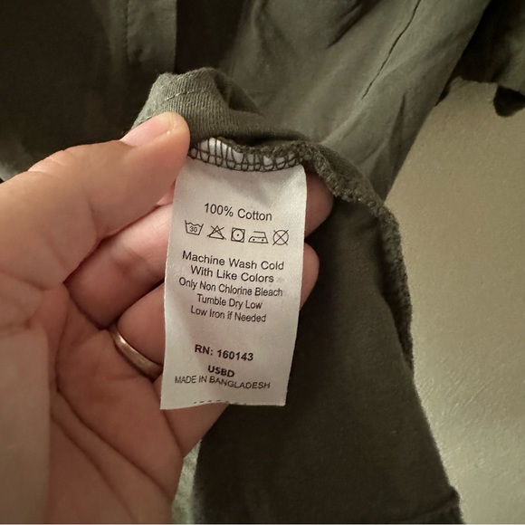 USBD Green Pocket Button Up Short Sleeve Shirt Size Medium - Picture 5 of 5